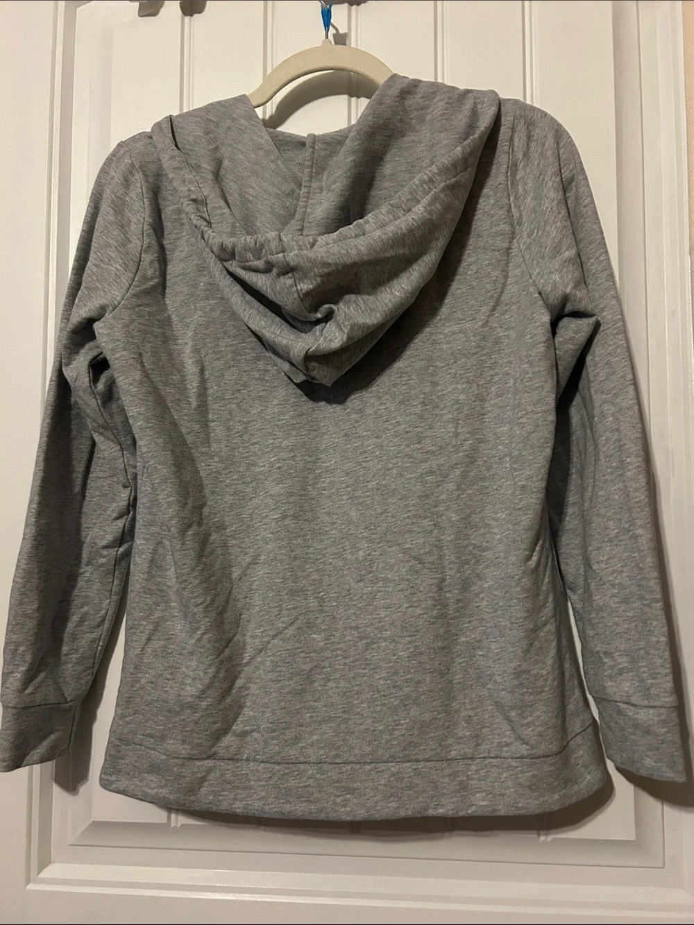 Michael Kors Light Gray Hooded V-Neck Pullover